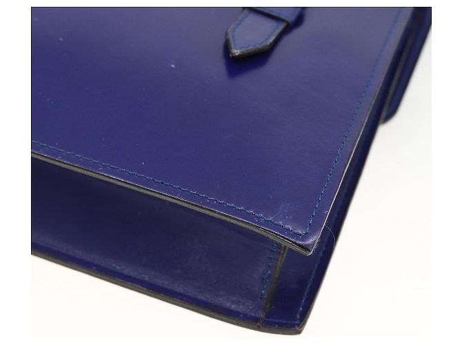 Céline Borsa a mano CELINE in pelle azzurro chiaro oro Auth BAZ584A D'oro Blu chiaro - vista 12