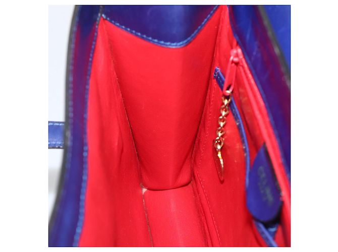 Céline Borsa a mano CELINE in pelle azzurro chiaro oro Auth BAZ584A D'oro Blu chiaro - vista 18