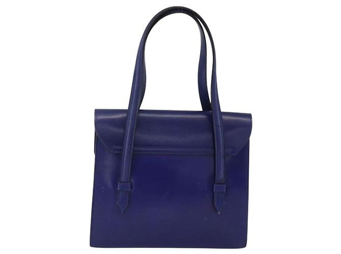 Céline Borsa a mano CELINE in pelle azzurro chiaro oro Auth BAZ584A D'oro Blu chiaro - vista 3