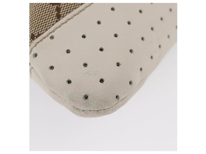 Borsa a Spalla GG Canvas Gucci Beige Argento 145857 Auth ka3305 - vista 10