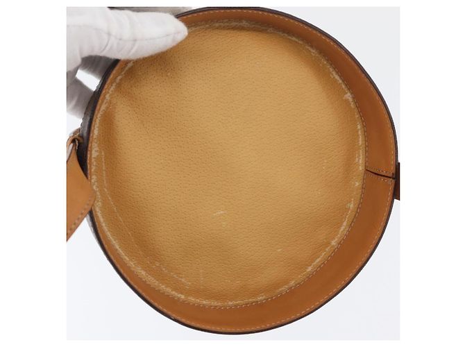Céline Borsa a spalla in tela Macadam CELINE in pelle PVC marrone oro Auth AMZ048A D'oro - vista 12