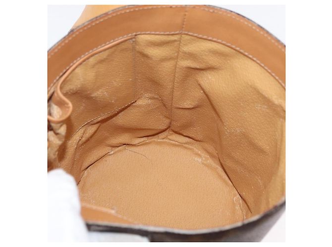 Céline Borsa a spalla in tela Macadam CELINE in pelle PVC marrone oro Auth AMZ048A D'oro - vista 14
