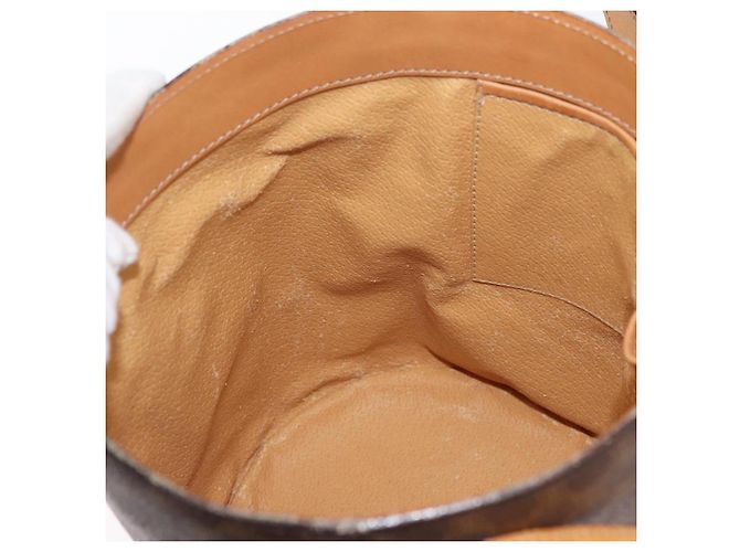 Céline Borsa a spalla in tela Macadam CELINE in pelle PVC marrone oro Auth AMZ048A D'oro - vista 15
