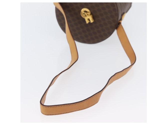 Céline Borsa a spalla in tela Macadam CELINE in pelle PVC marrone oro Auth AMZ048A D'oro - vista 7