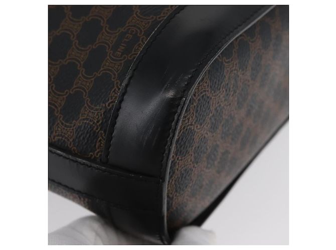 Céline Borsa tote in tela Macadam CELINE in pelle PVC nera e oro Auth LNZ687 Nero D'oro - vista 11