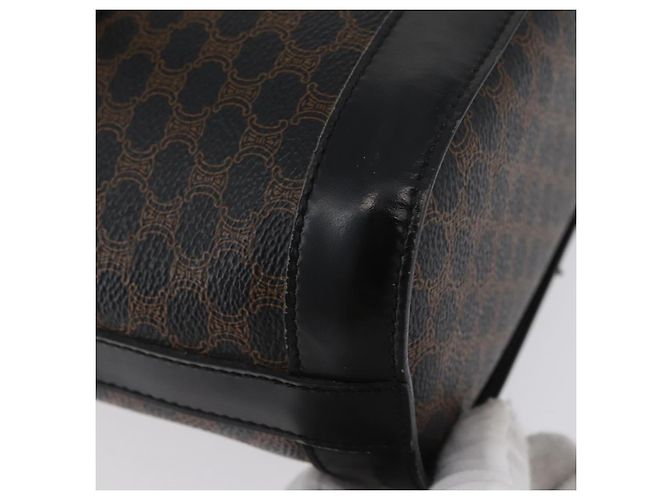 Céline Borsa tote in tela Macadam CELINE in pelle PVC nera e oro Auth LNZ687 Nero D'oro - vista 13