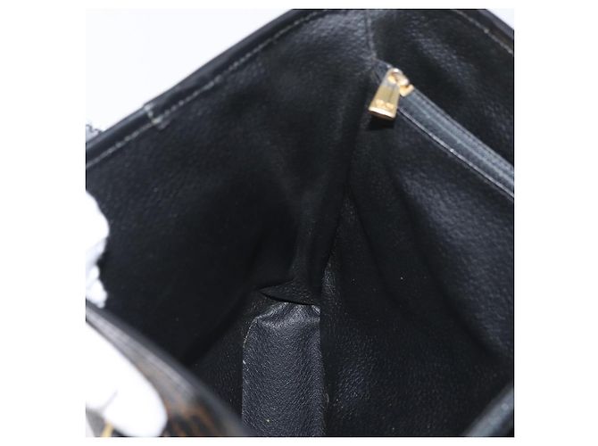 Céline Borsa tote in tela Macadam CELINE in pelle PVC nera e oro Auth LNZ687 Nero D'oro - vista 19