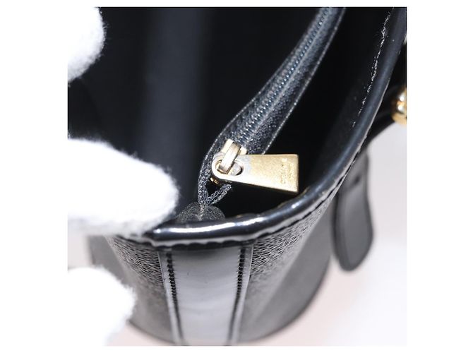 Céline Borsa tote in tela Macadam CELINE in pelle PVC nera e oro Auth LNZ687 Nero D'oro - vista 23
