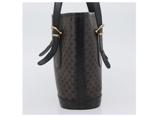 Céline Borsa tote in tela Macadam CELINE in pelle PVC nera e oro Auth LNZ687 Nero D'oro - vista 5