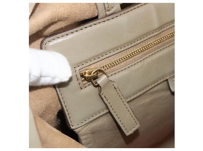 Céline Borsa a mano CELINE in pelle beige oro Auth bs34104 D'oro - vista 19