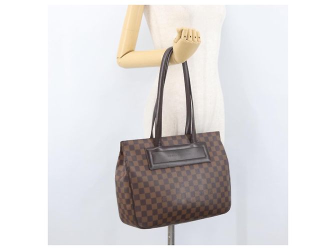 LOUIS VUITTON Borsa Tote Parioli PM Damier Ebene N51123 Auth LV ka3348 - vista 23