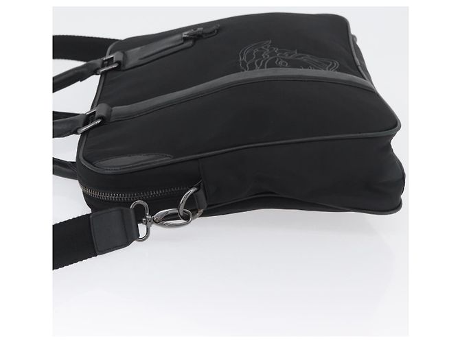 Borsa a mano VERSACE in nylon 2 in 1 nera Auth bs33839 Nero - vista 4