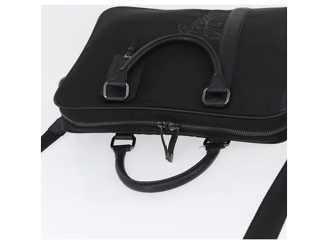 Borsa a mano VERSACE in nylon 2 in 1 nera Auth bs33839 Nero - vista 6