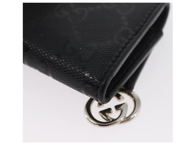 GUCCI GG Implementation Key Case PVC Black Silver Auth am11083A Silvery - view 11