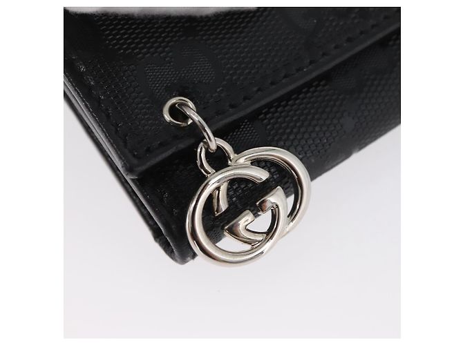 GUCCI GG Implementation Key Case PVC Black Silver Auth am11083A Silvery - view 12