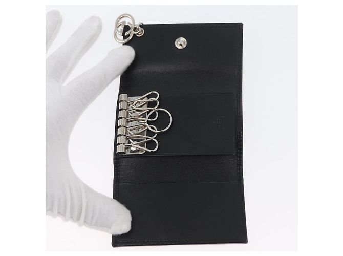GUCCI GG Implementation Key Case PVC Black Silver Auth am11083A Silvery - view 13