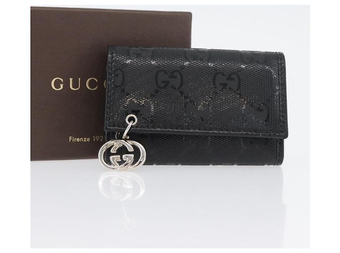 GUCCI GG Implementation Key Case PVC Black Silver Auth am11083A Silvery - view 19