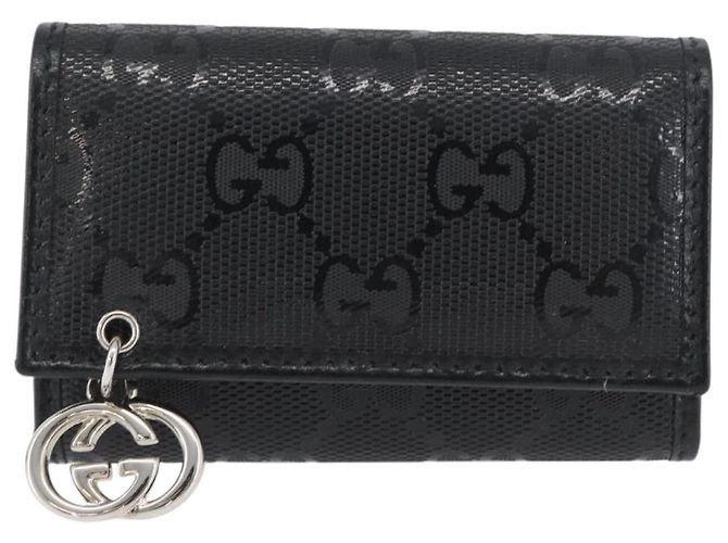 GUCCI GG Implementation Key Case PVC Black Silver Auth am11083A Silvery - view 2