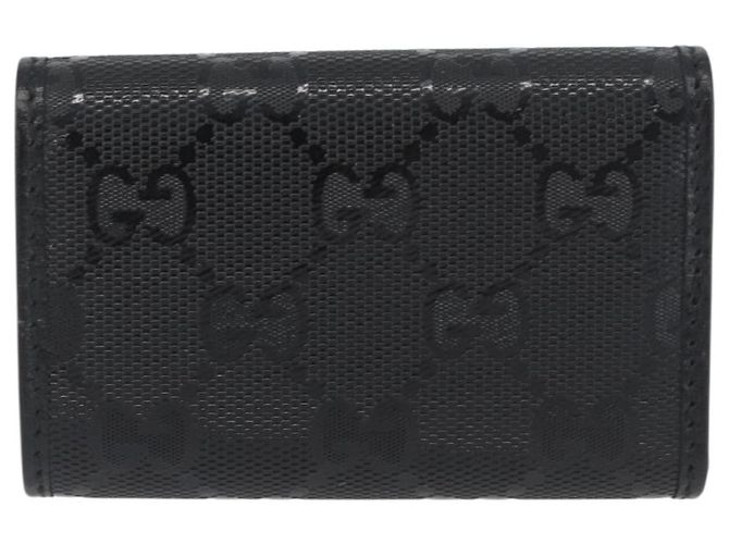 GUCCI GG Implementation Key Case PVC Black Silver Auth am11083A Silvery - view 3