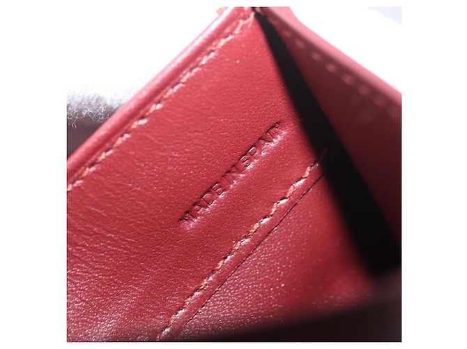 Monedero de cuero burdeos Must Line de CARTIER con dorado Auth BSZ452A - vista 17