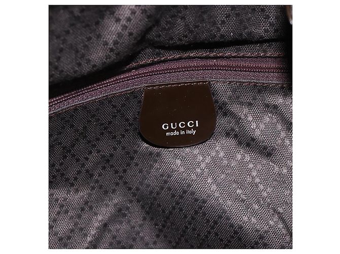 Borsa a Spalla GUCCI Bamboo Nylon 2in1 Marrone Argento 001 1781 1577 Auth gh1931 - vista 16