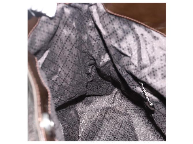 Borsa a Spalla GUCCI Bamboo Nylon 2in1 Marrone Argento 001 1781 1577 Auth gh1931 - vista 19
