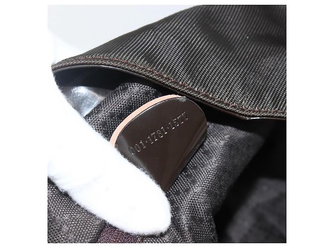 Borsa a Spalla GUCCI Bamboo Nylon 2in1 Marrone Argento 001 1781 1577 Auth gh1931 - vista 22