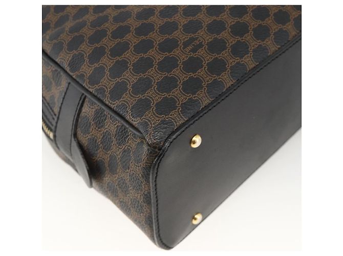 Céline Borsa a mano in tela Macadam CELINE in pelle PVC nera e oro Auth AMZ525A Nero D'oro - vista 13