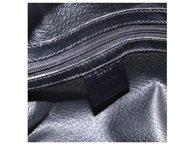 Céline Borsa a mano in tela Macadam CELINE in pelle PVC nera e oro Auth AMZ525A Nero D'oro - vista 15