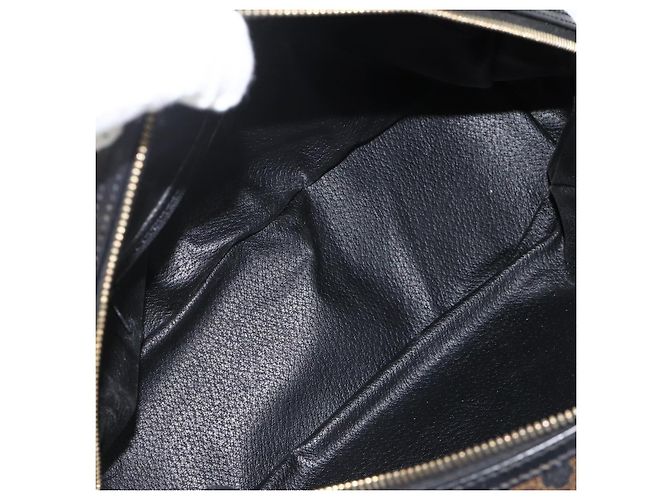Céline Borsa a mano in tela Macadam CELINE in pelle PVC nera e oro Auth AMZ525A Nero D'oro - vista 16