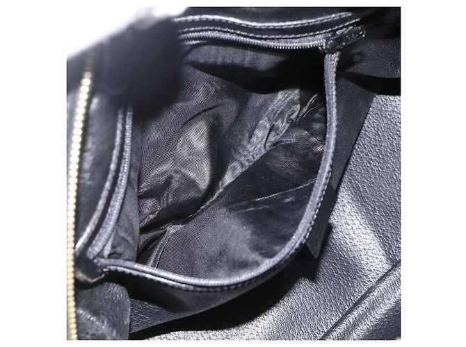 Céline Borsa a mano in tela Macadam CELINE in pelle PVC nera e oro Auth AMZ525A Nero D'oro - vista 20