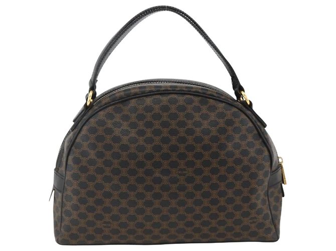 Céline Borsa a mano in tela Macadam CELINE in pelle PVC nera e oro Auth AMZ525A Nero D'oro - vista 3