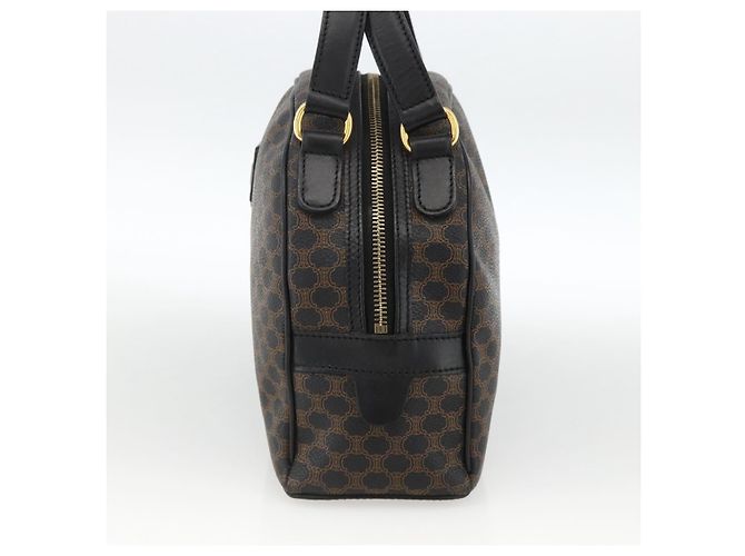 Céline Borsa a mano in tela Macadam CELINE in pelle PVC nera e oro Auth AMZ525A Nero D'oro - vista 5