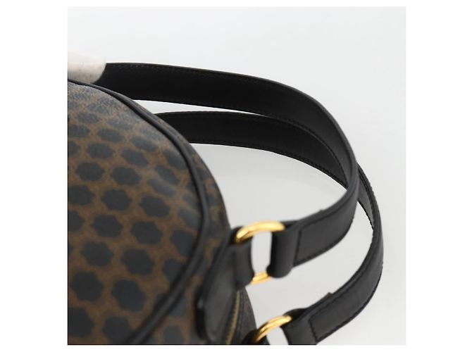 Céline Borsa a mano in tela Macadam CELINE in pelle PVC nera e oro Auth AMZ525A Nero D'oro - vista 8