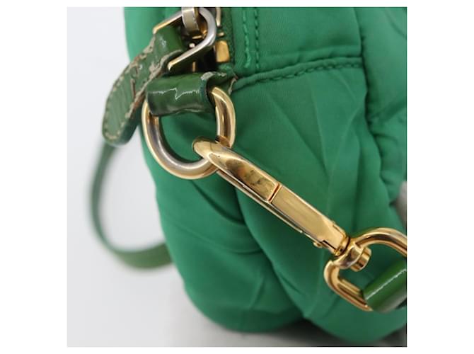 Borsa a Spalla PRADA Nylon Verde Oro Auth LNZ781 D'oro - vista 14