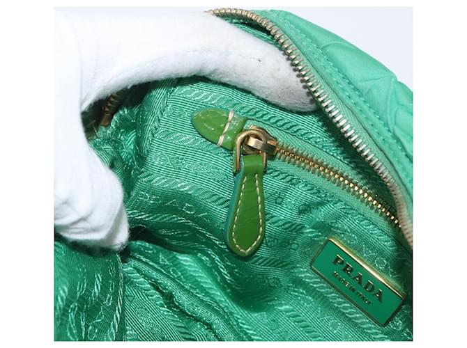 Borsa a Spalla PRADA Nylon Verde Oro Auth LNZ781 D'oro - vista 21