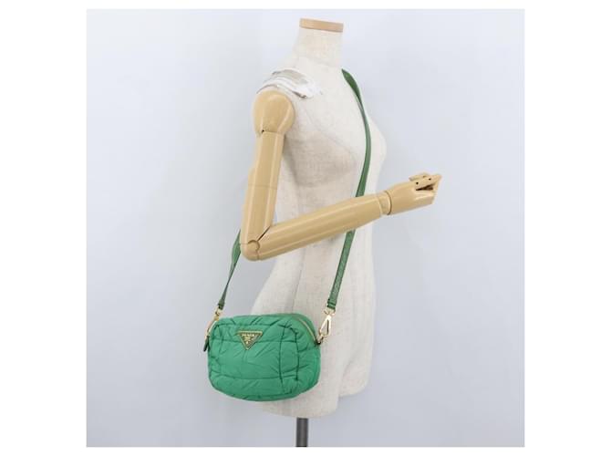 Borsa a Spalla PRADA Nylon Verde Oro Auth LNZ781 D'oro - vista 24
