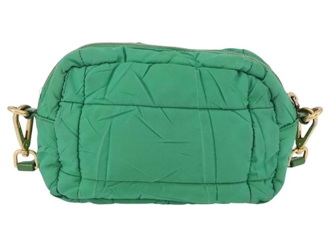Borsa a Spalla PRADA Nylon Verde Oro Auth LNZ781 D'oro - vista 3
