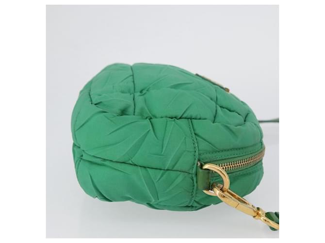 Borsa a Spalla PRADA Nylon Verde Oro Auth LNZ781 D'oro - vista 4