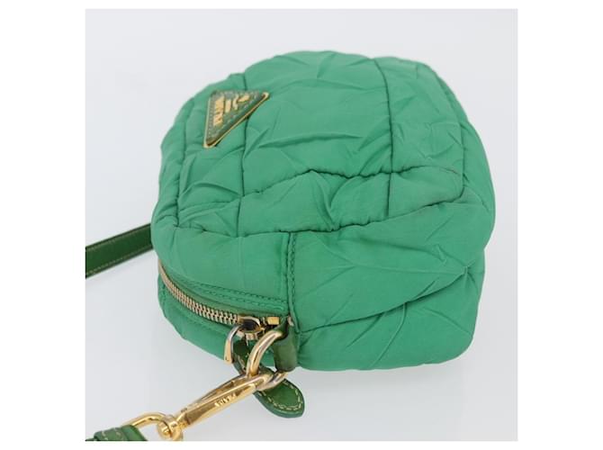 Borsa a Spalla PRADA Nylon Verde Oro Auth LNZ781 D'oro - vista 5