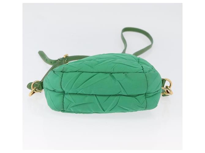 Borsa a Spalla PRADA Nylon Verde Oro Auth LNZ781 D'oro - vista 9