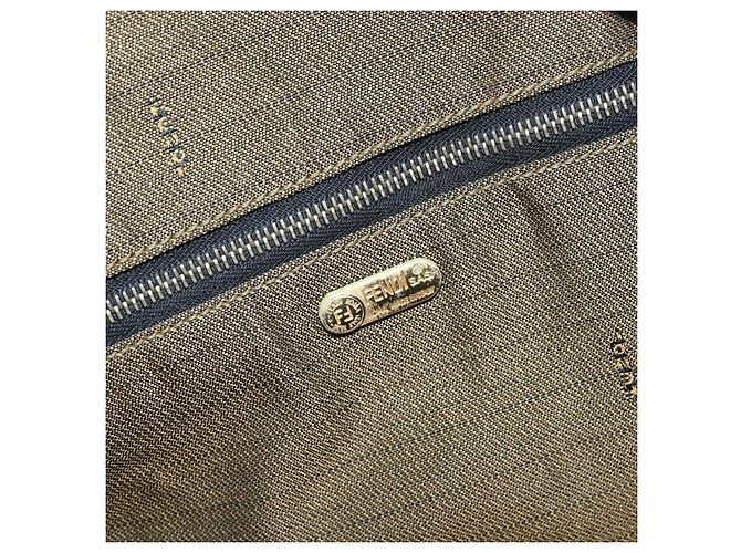 FENDI Zucca Canvas Handtasche braun schwarz Auth LNZ770 - Ansicht 16