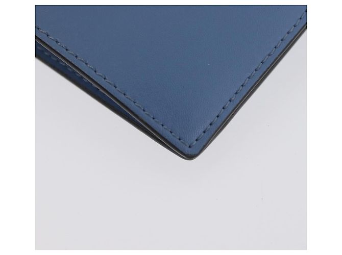 FENDI F-Is Portafoglio Bifold in Pelle Azzurro Chiaro Argento Auth am11084A Blu chiaro - vista 11