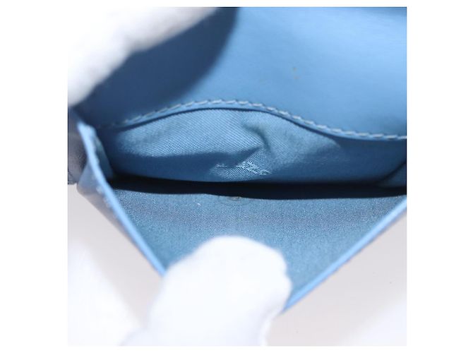 FENDI F-Is Portafoglio Bifold in Pelle Azzurro Chiaro Argento Auth am11084A Blu chiaro - vista 18