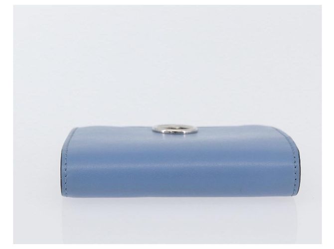 FENDI F-Is Portafoglio Bifold in Pelle Azzurro Chiaro Argento Auth am11084A Blu chiaro - vista 4