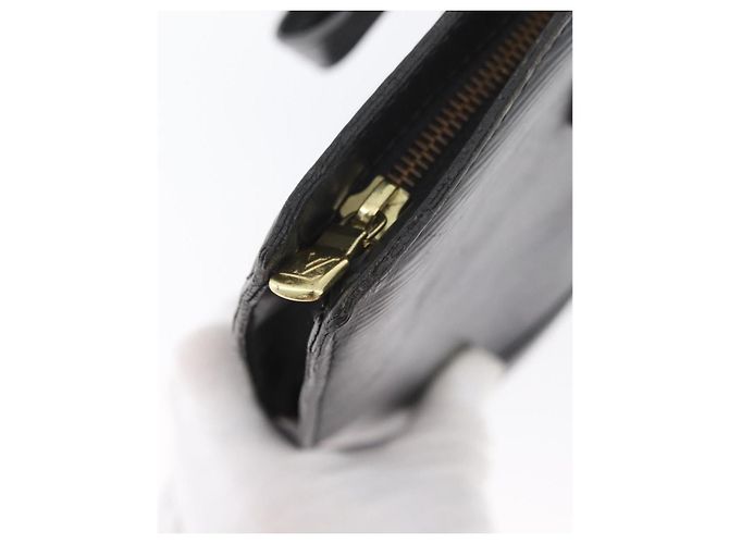 LOUIS VUITTON Borsa a Mano Epi Saint Jacques Nera M52272 LV Auth ARZ500 Nero - vista 10