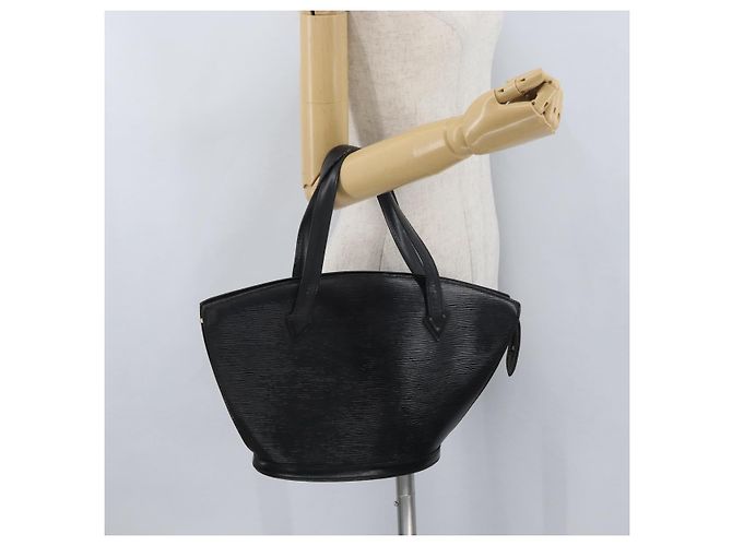 LOUIS VUITTON Borsa a Mano Epi Saint Jacques Nera M52272 LV Auth ARZ500 Nero - vista 21