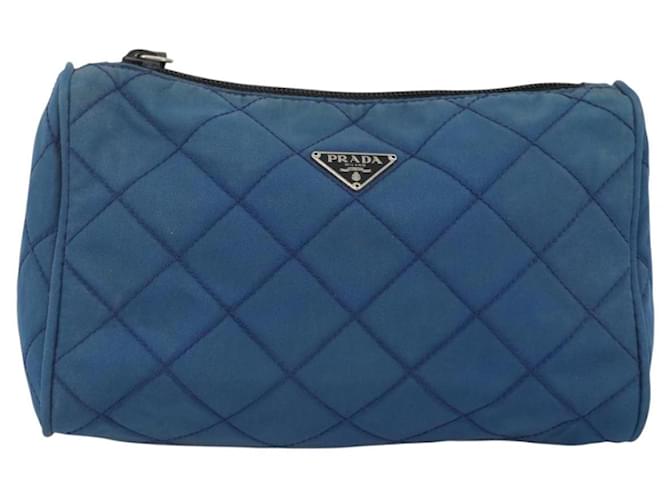 Pochette Prada Nylon Blu Argento Auth bs34108 - vista 13