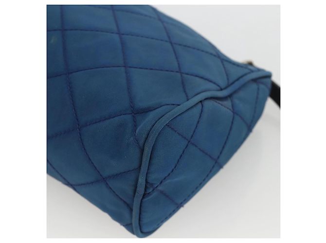 Pochette Prada Nylon Blu Argento Auth bs34108 - vista 15