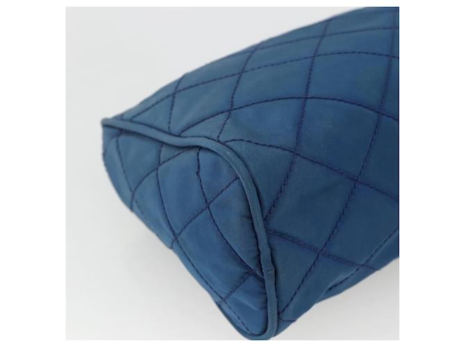 Pochette Prada Nylon Blu Argento Auth bs34108 - vista 16